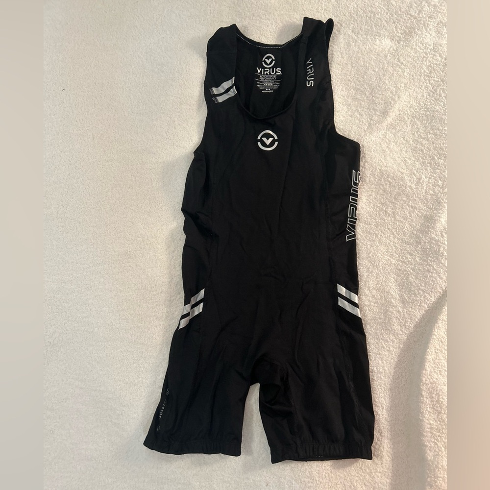 Virus Black Women's Race Suit with Silver Logos